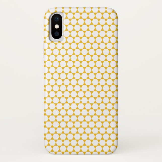 Funda De Case-Mate Para iPhone Patrón de abeja en amarillo mostaza (Reverso)