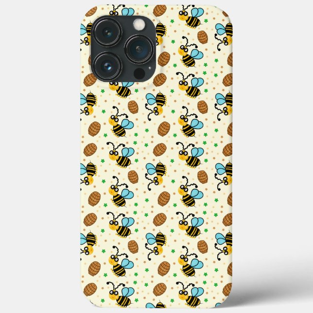 Funda De Case-Mate Para iPhone Patrón de abejas divertida (Reverso )