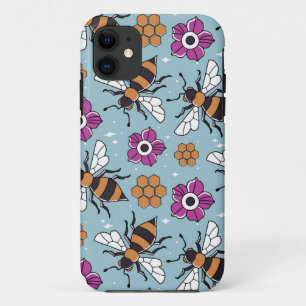 Funda Para iPhone 11 Patrón de abejas dulces