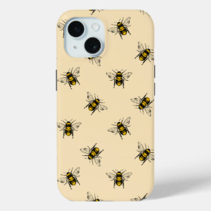 Funda Para iPhone 15 Patrón de abejas reina