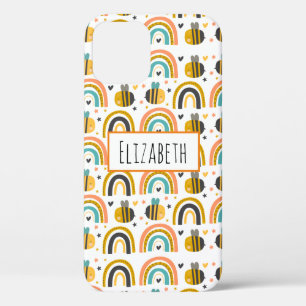 Funda Para iPhone 12 Patrón de abejas y arbustos
