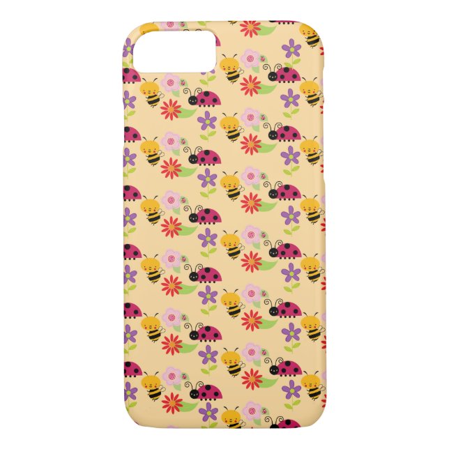 Funda De Case-Mate Para iPhone Patrón de abejas y parásitos de bonito (Reverso)