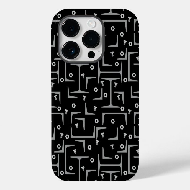 Funda De Case-Mate Para iPhone Patrón de acero estructural (Reverso )