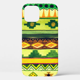 Funda Para iPhone 12 Patrón de acuarela africano.