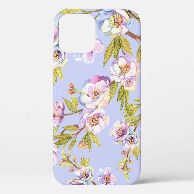 Funda De Case-Mate Para iPhone Patrón de acuarela de cerezo de Apple (Reverso )