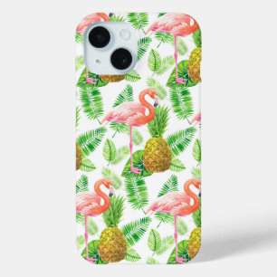 Funda Para iPhone 15 Patrón de acuarela del jardín tropical