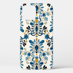 Funda Para iPhone 12 Patrón de acuarela sin fisuras con ikat. Ojo de ti