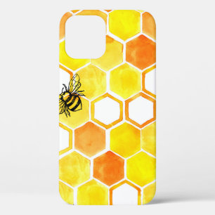 Funda Para iPhone 12 Patrón de acuarela sin mar con peines de miel y li