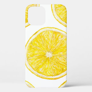 Funda Para iPhone 12 Patrón de acuarela transparente con trozo de lem m