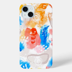 Funda Para iPhone 15 Mini Patrón de acuarela vivo y lindo de pintura abstrac