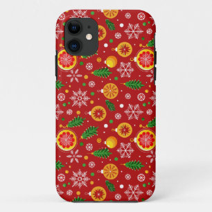 Funda Para iPhone 11 Patrón de adorno navideño alegre 🎁✨ Festivo