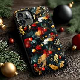 Funda Para iPhone 14 Pro De Case-Mate Patrón de Adornos Navideños Abstractos Festivos