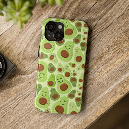 Funda Para iPhone 15 Patrón de aguacate feliz