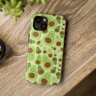 Funda Para iPhone 15 Patrón de aguacate feliz