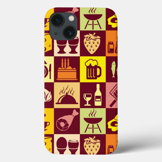 Funda De Case-Mate Para iPhone Patrón de alimentos (Reverso)