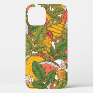 Funda Para iPhone 12 Patrón de alimentos de verano sin soldadura. Sanw