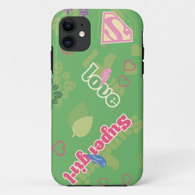 Funda De Case-Mate Para iPhone Patrón de amor de superchica (Reverso)