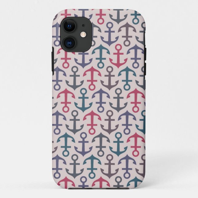 Funda De Case-Mate Para iPhone Patrón de ancla (Reverso)