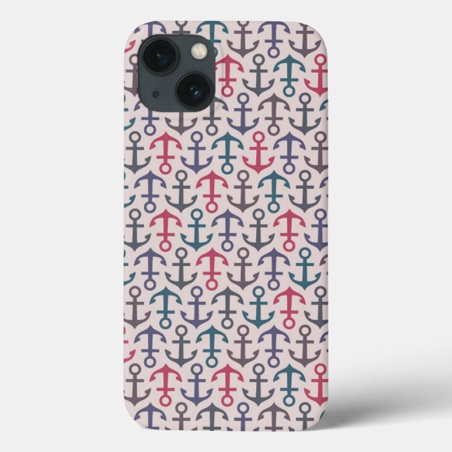Funda De Case-Mate Para iPhone Patrón de ancla (Reverso)