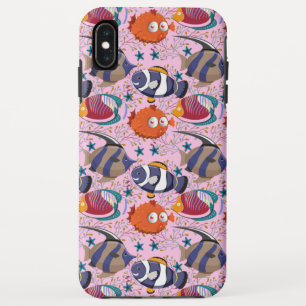 Funda Para iPhone XS Max Patrón de animales acuáticos vida submarina en l
