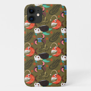 Funda Para iPhone 11 Patrón de animales acuáticos vida submarina en l
