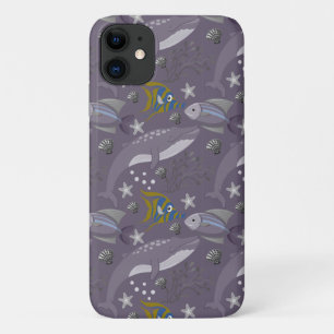 Funda Para iPhone 11 Patrón de animales acuáticos vida submarina en l