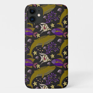 Funda Para iPhone 11 Patrón de animales acuáticos   vida submarina en l