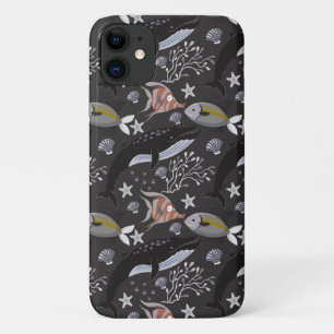 Funda Para iPhone 11 Patrón de animales acuáticos   vida submarina en l
