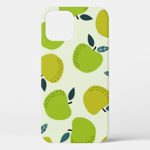 Funda Para iPhone 12 Patrón de Apple sin soldadura. Tema de la fruta il