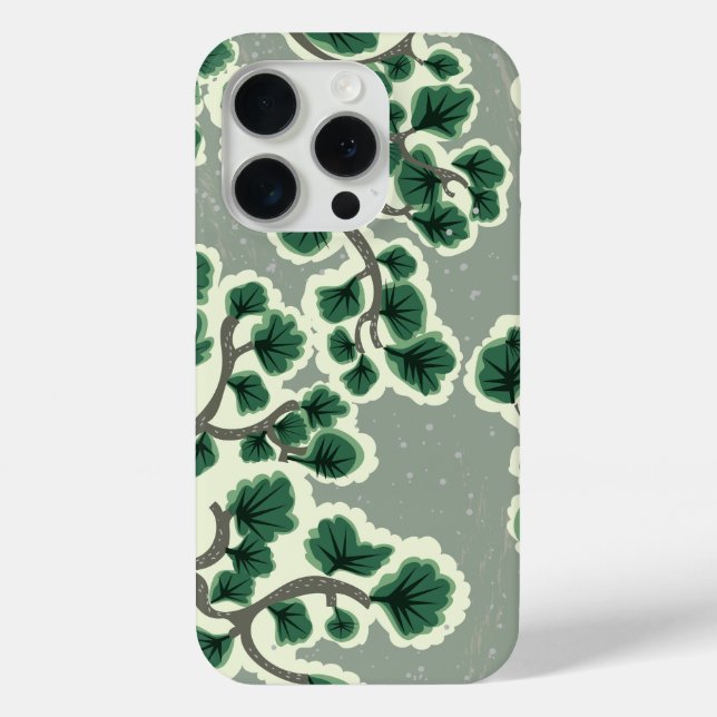 Funda De Case-Mate Para iPhone Patrón de árbol Bonsai (Reverso )