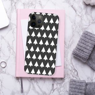 Funda Para iPhone 15 Patrón de árbol de escáner   Blanco y negro Minima
