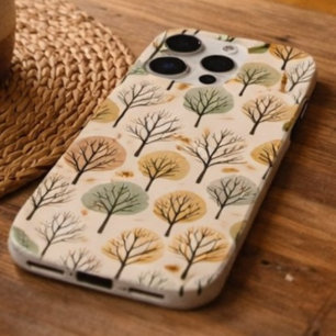 Funda Para iPhone 15 Pro Max Patrón de árbol de otoño minimalista Bosque de oto