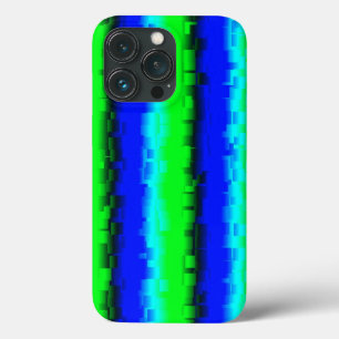 Funda Para iPhone 13 Pro patrón de arco iris abstracto azul verde