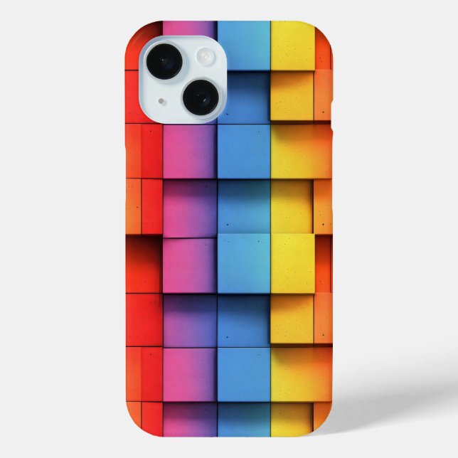 Funda De Case-Mate Para iPhone Patrón de Arcoíris Abstracto (Reverso )