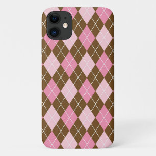 Funda Para iPhone 11 Patrón de arglos, patrón de rhombus, arglo rosado