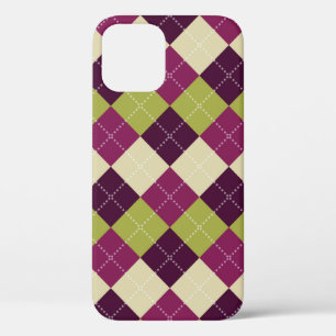 Funda Para iPhone 12 Patrón de argyle sin inconveniente. Fondo de forma
