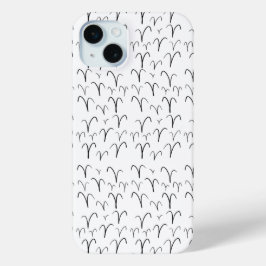 Funda Para iPhone 15 Mini Patrón de Aries Cute