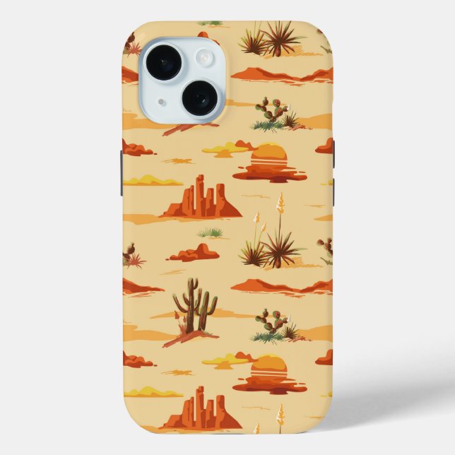 Funda De Case-Mate Para iPhone Patrón de Arizona del paisaje desierto (Reverso )