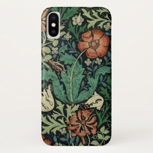 Funda Para iPhone X Patrón de Art Nouveau floral William Morris Compto