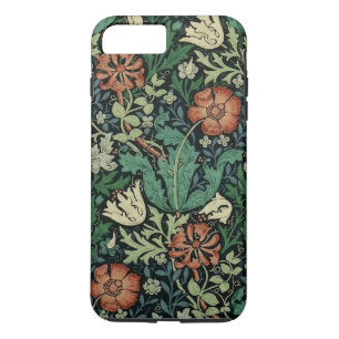 Funda Para iPhone 8 Plus/7 Plus Patrón de Art Nouveau floral William Morris Compto