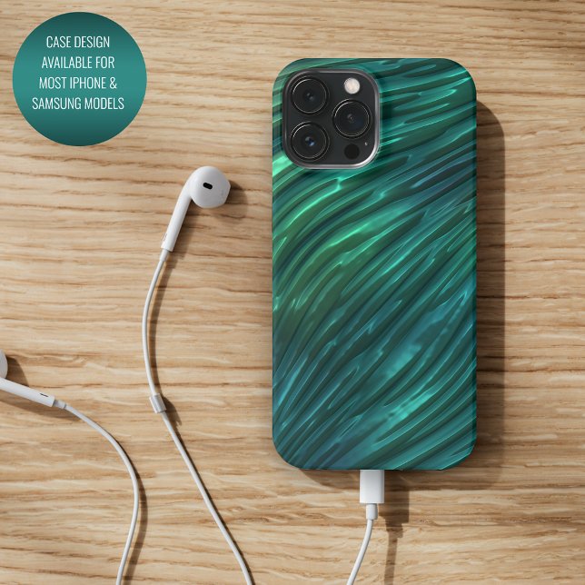 Funda De Case-Mate Para iPhone Patrón de arte 3D azul azul oscuro Funky de Guay (Subido por el creador)