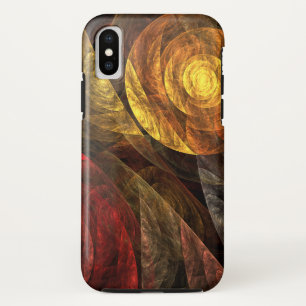 Funda Para iPhone X Patrón de Arte Abstracto Floral Moderno de Flor So