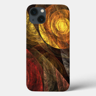 Funda Para iPhone 13 Patrón de Arte Abstracto Floral Moderno de Flor So