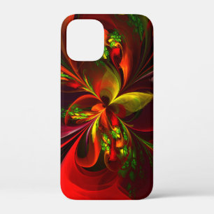 title_seo2 Patrón de arte abstracto floral rojo verde moderno