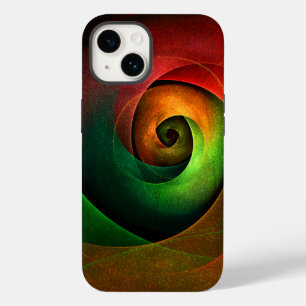 Funda Para iPhone 14 De Case-Mate Patrón de arte abstracto moderno de floración verd