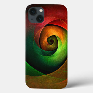 Funda Para iPhone 13 Patrón de arte abstracto moderno de floración verd