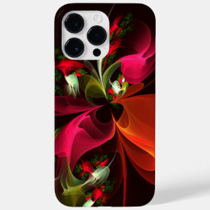 Funda Para iPhone 14 Pro Max De Case-Mate Patrón de arte abstracto rojo verde floral moderno