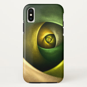 Funda Para iPhone X Patrón De Arte Abstracto Verde Floral Moderno De S