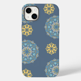 Funda Para iPhone 14 Plus De Case-Mate Patrón de arte azul turquesa Verde azulado y amari