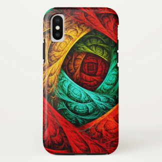 Funda Para iPhone X Patrón de arte colorido artístico moderno abstract